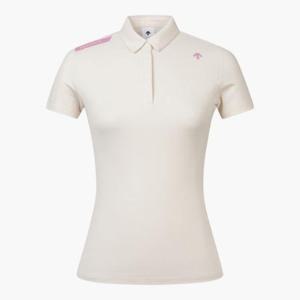 M 데상트골프웨어 GQC DP12WFTS35-BEGG 여성 울테크 카라 반팔 티셔츠 / BEGG