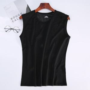 [옷자락]남자 편한 난닝구 아이스 실크 펀칭 SS 나시