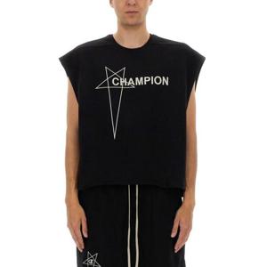 릭오웬스 x 챔피온 반팔 티셔츠 CM01E1666 CHFE09 Black