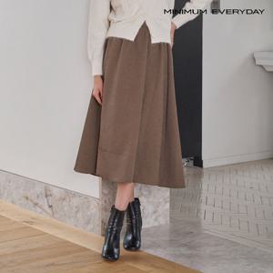 [미니멈][미니멈 에브리데이]자가드 뒷 밴딩 플레어 스커트 (EB3WH009D)