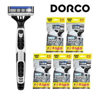 도루코 페이스4 휴대용 면도기(휴대용) 4중날 (4+1-한패키지 5입)x5개-총25개 /일회용