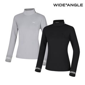 [와이드앵글] WWU24232 TO PRO 니트 믹스 하이넥 티셔츠