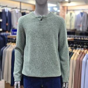 런던포그 세이브존04 울혼방 라운드넥 그린니트 LOWNA451