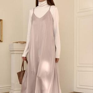 [다잇템][다잇템] 여자 코르셋 새틴 여성스러운 코디 롱 원피스_