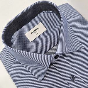 [레노마셔츠]슬림핏/긴소매/틴 초크 스트라이프 셔츠 RPFSL1550