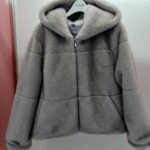 Destijl HC06 짧은 팔뚝품편한 밑단스트링 페이크퍼 밍크 후드  쟈켓형 점퍼 D2554jp06G