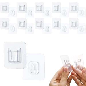 무타공 멀티 양면 접착 벽 후크 홀더 10 세트