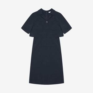 베스띠벨리 세이브존04 백 트임 디테일 반팔 셔츠 원피스 BKOAE25460