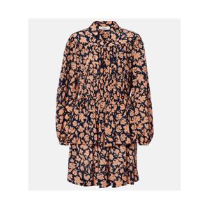 끌로에 플로럴 개더 실크 미니드레스 P01130722