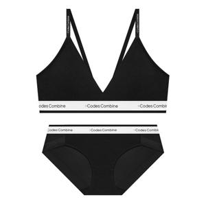 올데이 볼륨일체형 브라렛 햄팬티 세트_블랙