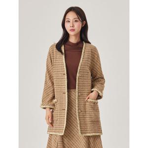 [꼼빠니아]노카라 트위드 롱 자켓_CACS2-WJK150