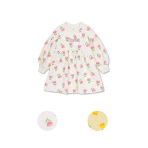 탑텐키즈 MKF1OO2102 여아 버비 라이트 테리 전판 포인트 원피스