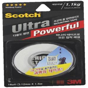 3M 초강력 다용도 폼 양면테이프 (UP115)1.1mmx12mmx1.5m