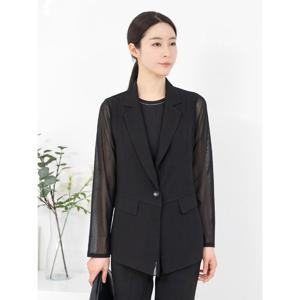 [모슬린]엄마옷 쉬폰 테일러드 원버튼 자켓 613FGH449 마담/중년