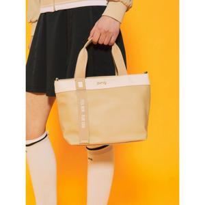 [핑]여성 배색 토트백 121E1BG054_IV_CJ