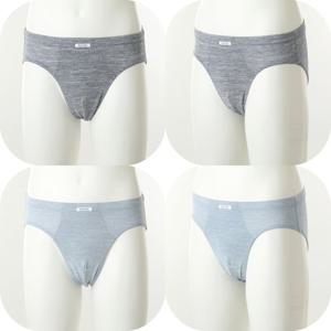 [비너스][VMPS067S-BU DY]부드럽고 시원한 레이온폴리 스트라이프 남성 삼각팬티 2P