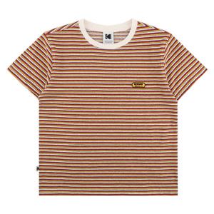 코닥 멀티 스트라이프 반팔 티셔츠 우먼 K6222LRS33RED