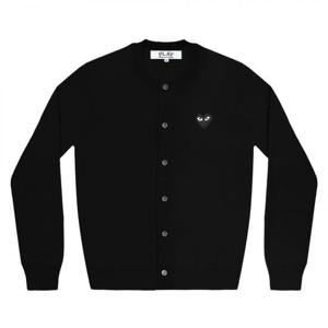 꼼데가르송 블랙 하트 니트 가디건 AXN0230511 BLACK DOM