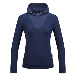 [링스] [25SS] 여성 우븐배색 하프집 후드티셔츠 L21E1TR252_NA