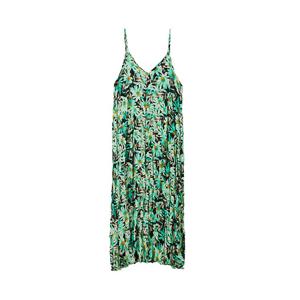 [랩]플라워 물결 주름 끈 롱 원피스(AQ2WO541)