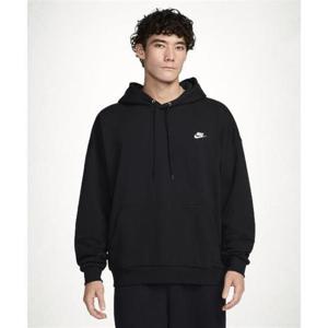 NIKE 클럽 플리스 오버사이즈 프렌치 테리 풀오버 후디 M - 블랙화이트 HJ1817-010 1526222