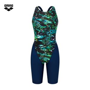 아레나 바이닐 A5SL1PL54 GRN (주머니백 증정) 여성 일반 레이서백 4부 반신 실내수영복