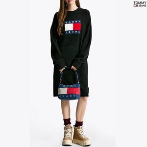 [타미진]여성 릴렉스핏 플래그 니트 미니 원피스 T32F7WOP15TWT1-B