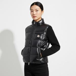 몽클레르 봄쇼핑찬스 몽클레어 여성 와펜 패치 믹스 패딩 집업 자켓(블랙) 9B00023 M7774 999