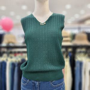 [조이너스]여성 캐주얼 24신상 니트 민소매 스판 이너 티셔츠 탑