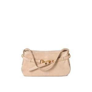 미우미우 아방튀르 레더 숄더 백 5BC182VOOO2BBL