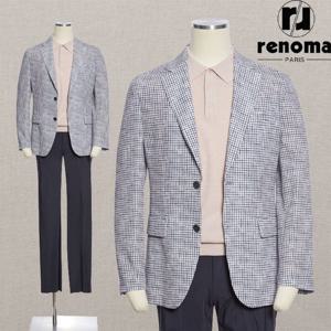 [레노마캐주얼][얼리버드]SS 그레이 초경량 시어서커 스판 체크 캐주얼 재킷 RRMJBJ58AJD