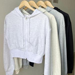 [강물처럼]빅사이즈아우터 V273L509 가벼운간절기숏후드집업 NO