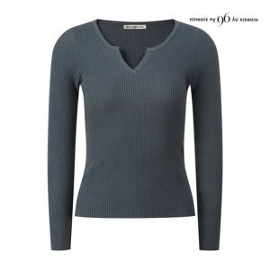 [나인식스뉴욕(영캐릭터)]우먼 심플 골지 니트 NQ2KP007M0