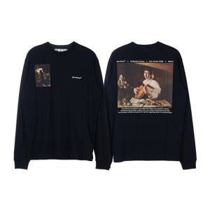 [오프화이트] 남성 카라바조 프린트 스웨트셔츠 OMAB064C99JER0081001