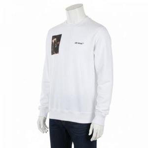 오프화이트 카라바지오 류트 슬림 크루넥 남성 맨투맨 OMBA057C99FLE0110110