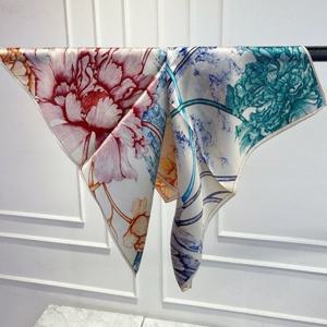 [애슬릿][애슬릿]빅 플라워 봄 쁘띠 실크 미니 스카프