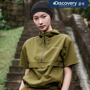 프레시벤트 여성 폴튼 트레이닝 반팔 아노락 (D/OLIVE) DWTR92053-OLD