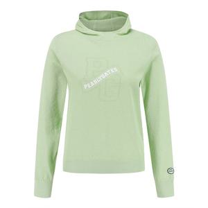 [파리게이츠] 여성 스마일 패치 로고 메쉬 후드 니트 521E2SR402_GN