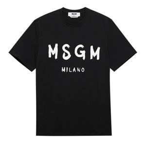 MSGM 반팔 2000MM510 200002 99 브러시드 로고 남성반팔티 당일발송