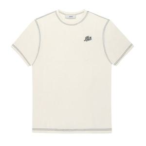 AMI HTS029 JE0118 136 로고 탑스티치 남성 반팔티