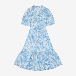 [베스띠벨리]플라워 프린팅 러플 원피스 BKOAG2573