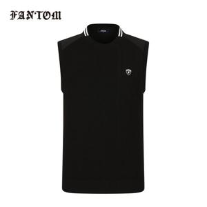 [팬텀] 남성 우븐 하이브리드 니트 베스트 211E3SV203_BK