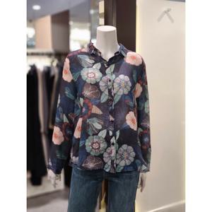 [트리아나]MARIO소고 프린트 카라넥 린넨블라우스AL2BA17