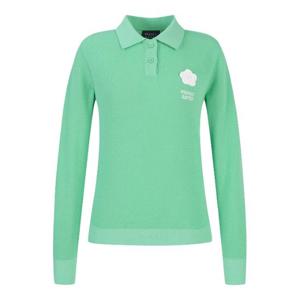 파리게이츠골프긴팔티 KQF 521E1SR203_MT 여성 플로럴 크로셰 칼라 긴팔 니트