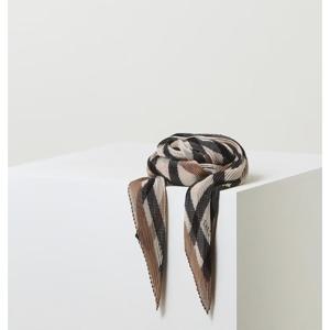 [닥스핸드백] 브라운 체크 미디움 플리츠 스카프DCSC6E517W2