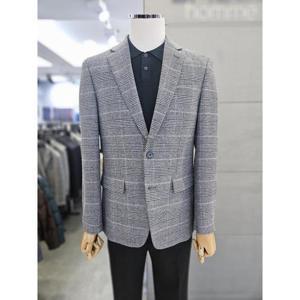 바쏘옴므 세이브존03 바쏘옴므 남자 봄 여름 자켓 그레이 민트 글렌체크 콤비 WSAQA2JS55A