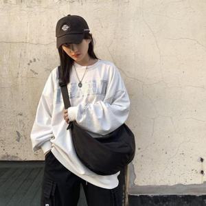 [리더스][리더스]  캐쥬얼 반달백  숄더 블랙 크로스백 (9824463