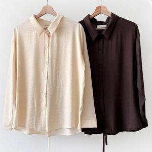 [강물처럼]빅사이즈셔츠 V592L511 버튼뒷트임리본남방 BS (42614