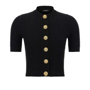 발망 리브 크롭 반팔 가디건 FF1KL230KI50 0PA