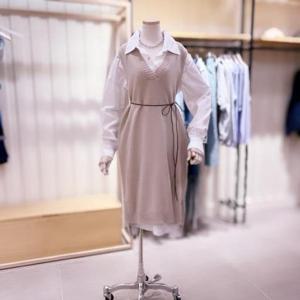 [시에로]DBSE4KTF602_브이넥 앞뒤편차 롱니트 조끼